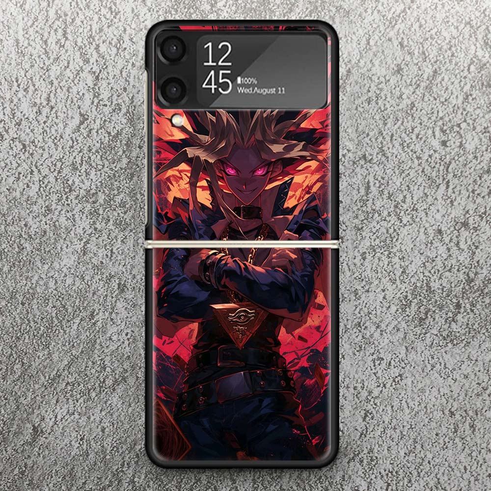 Game Yu-Gi-Oh Print Case For Samsung Galaxy Z Flip 3 4 5 6 7 5G Phone Shell Flip7 Flip6 Flip5 Flip4 Flip3 Pattern Cover Galaxy Z