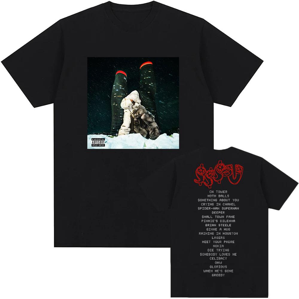 

SSS4U $ome $exy $ongs 4 U 2025 Альбом Футболки Рэпер PARTYNEXTDOOR и Дрейк Графическая футболка Хлопковые футболки Мужская Женская одежда Унисекс L