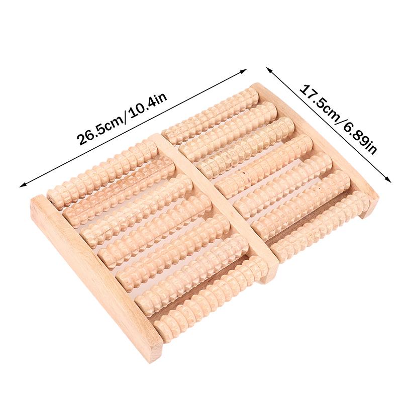 Foot Roller Massager Wood Foot Massage Multi-Point Foot Therapy Rubbing Massage Promote The Circulation Of Blood Foot Care Tool