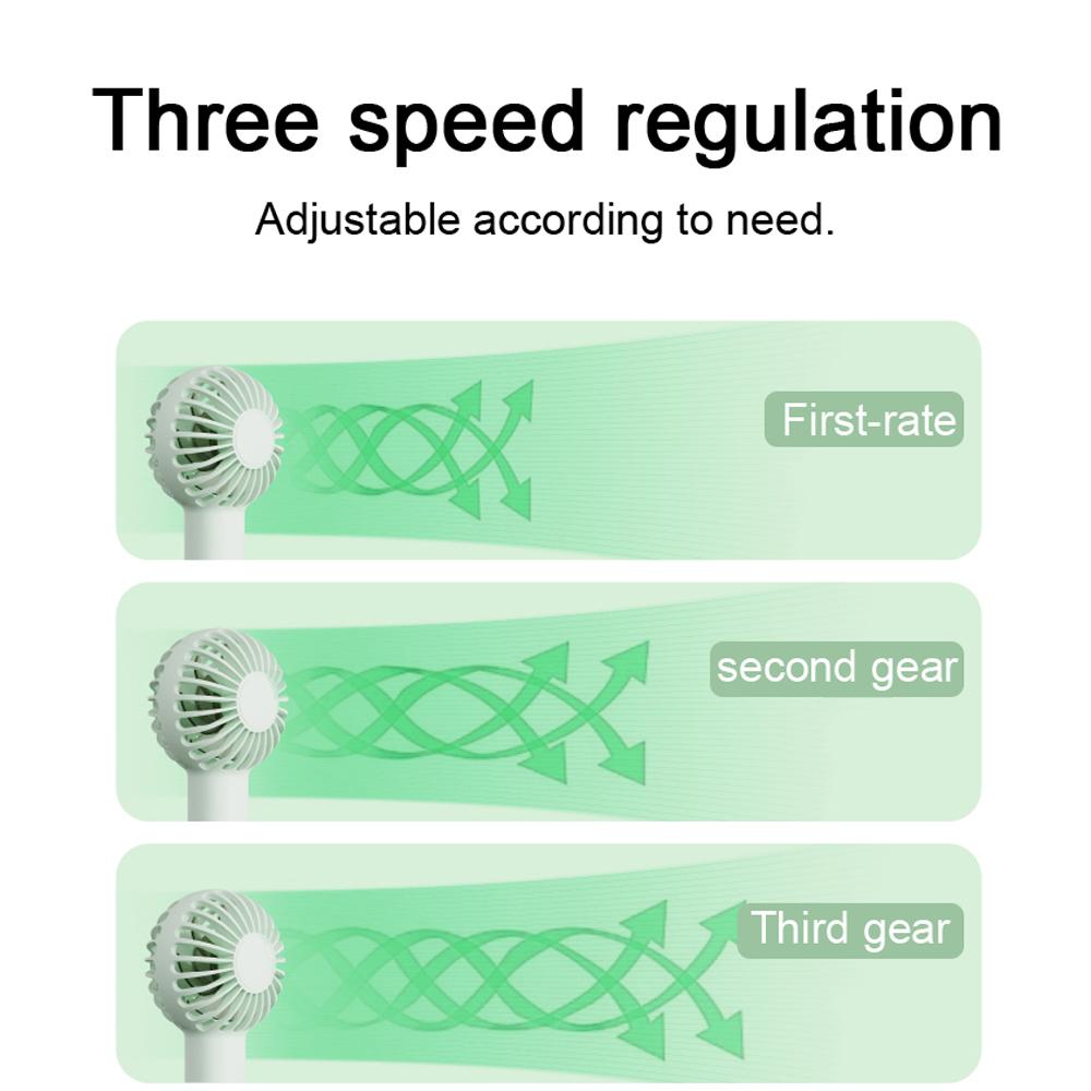 Portable Handheld Fan Small Cooling Fan Outdoor USB Rechargeable Cooler Cordless Fan Summer Camping