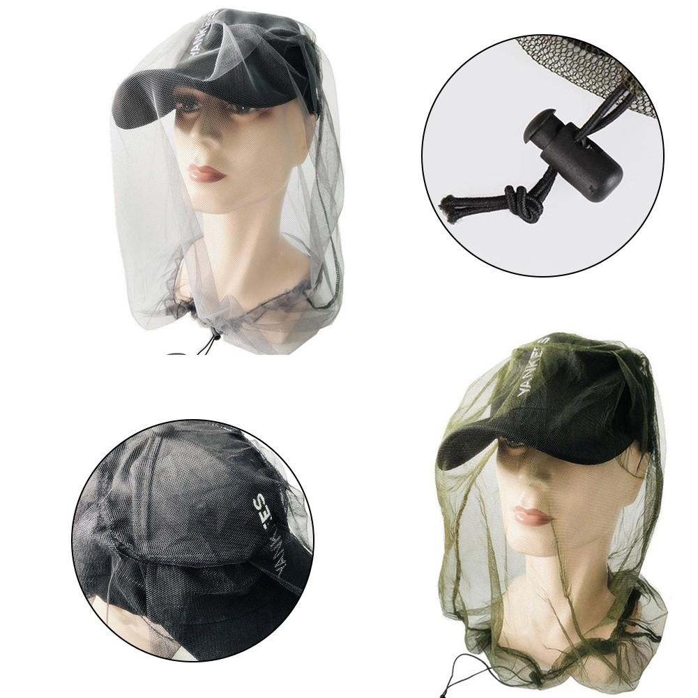 Protect Face and Neck from Annoying Bugs Mesh Head Net for Campers
