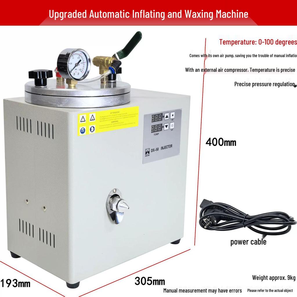 Precision Automatic Wax Injector and Melter for Jewelry Mold Forming