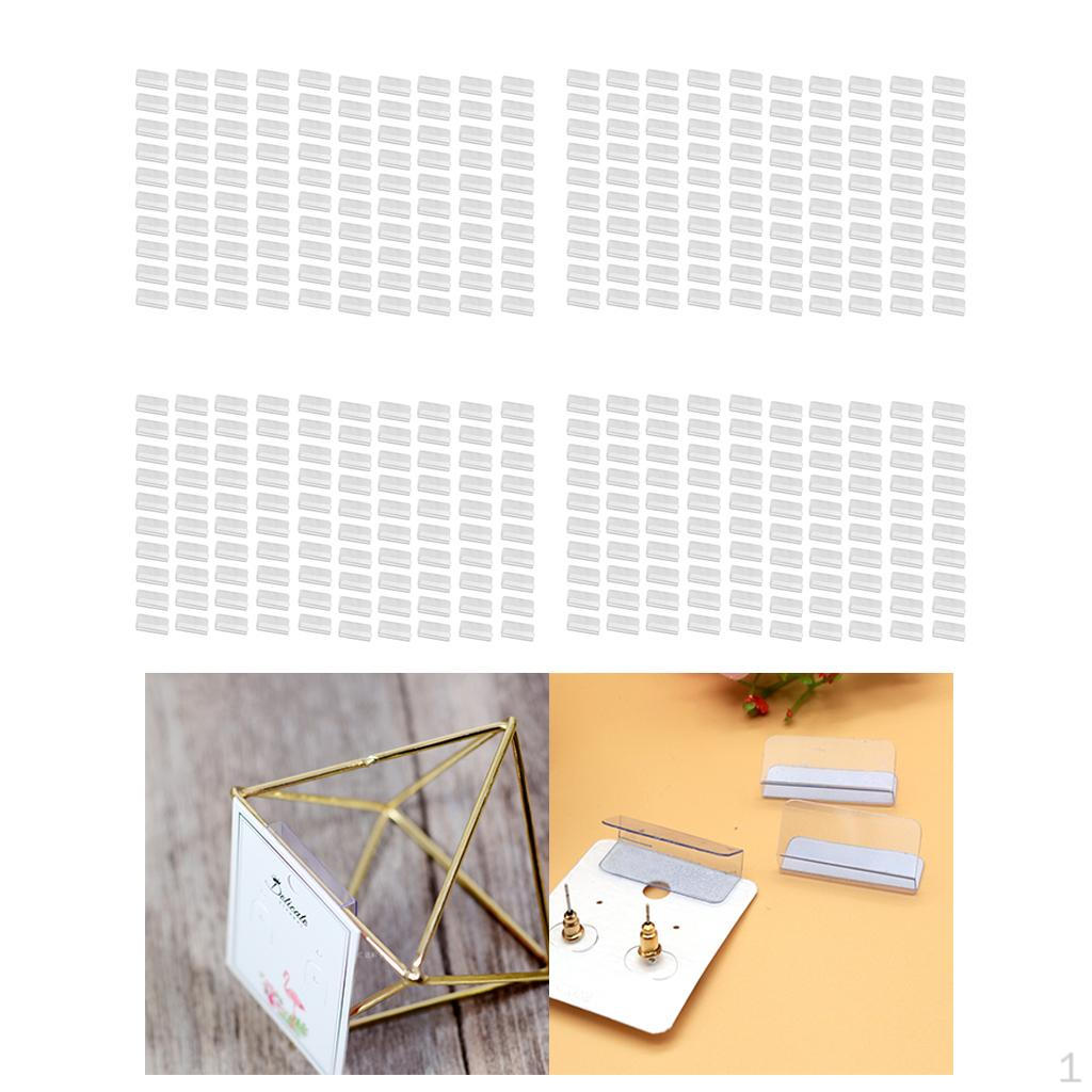 

400 шт. Адаптер для карточек для серег, Самоклеящийся держатель для демонстрации серег для ювелирных аксессуаров 1x1.2