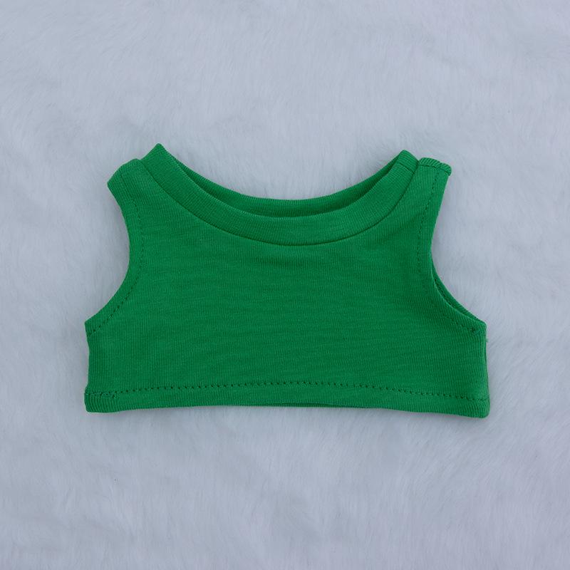 High Neck Sleeveless T-shirt for 10cm-20cm Dolls - Versatile Cotton Plush Fabric