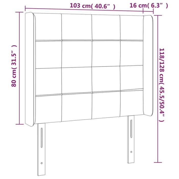 VidaXL LED Headboard Bedroom Furniture Single Bed Accessory Headboard Interior Taupe 3124042