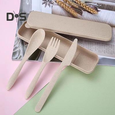 3Pcs Lightweight Cutlery Set Easy To Carry Convenient Dessert Spoon Fork Cutter Utensils Set
