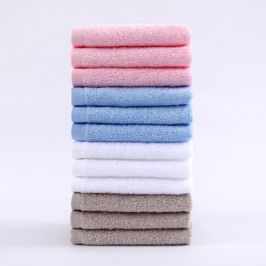 Solid Color Pure Cotton Absorbent Hanging Face Towel: Quick-drying, Thin Square Design for Household Use