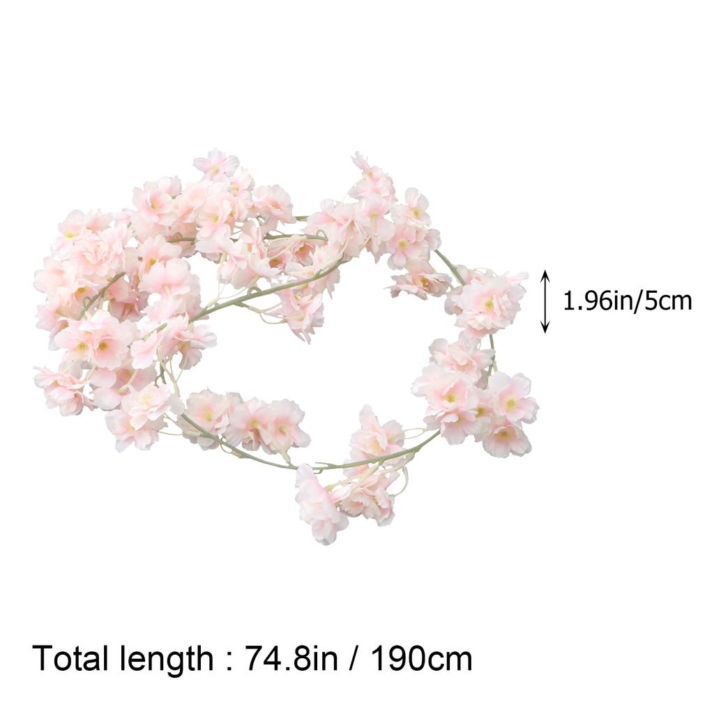 Künstliches Rattan Dekorative Simulation Kirschblüten Hochzeitsblume Rosa Eisendraht Dekorieren