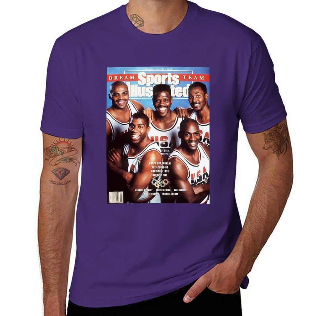 Dream Team USA Vintage 1992 Basketball Gift for Basketball Fan T-Shirt Tops Graphics Vintage Fitted T Shirts for Men