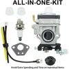 CM46BT Carburetor for Craftsman CMXGAAH46BT 46cc Backpack Blower Carb Kit Replacement Parts with Primer Bulb Spark Plug Fuel Line Grommet