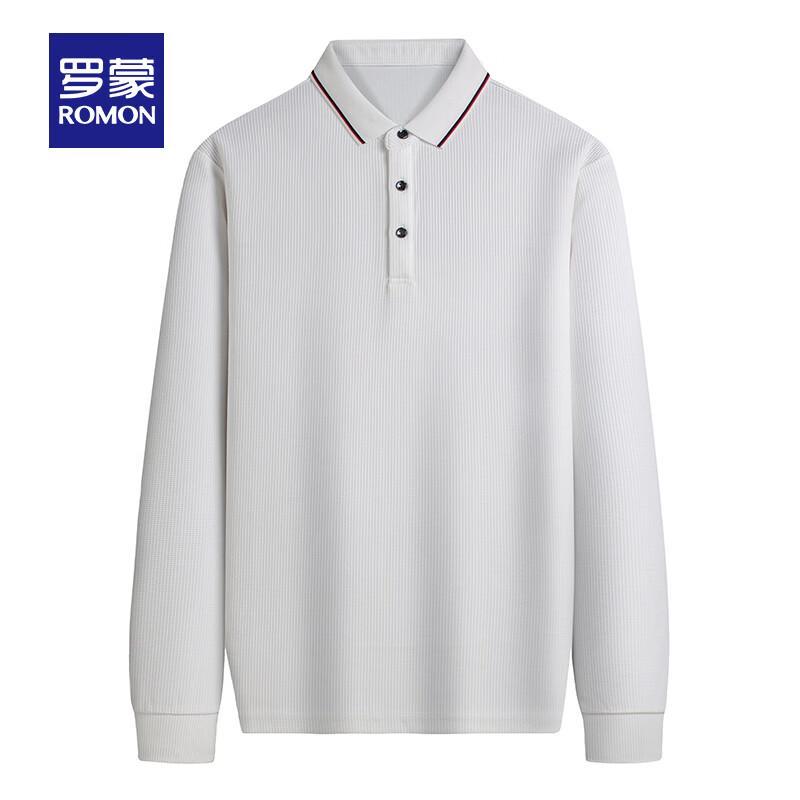 Romons Men s Silk Blend Long Sleeve Polo Shirt 185/100A