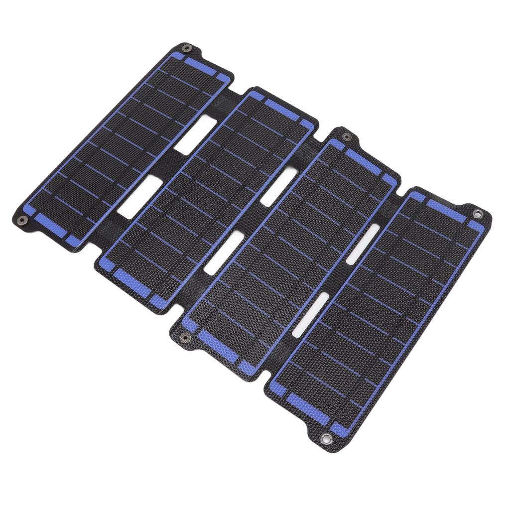 Solar Panel Folding Monocrystalline Silicon 2 USB Output Flexible ETFE Solar Panel 14W 5V Blue
