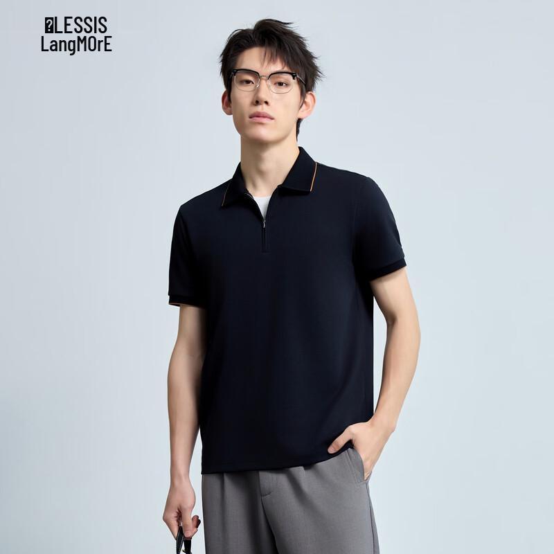 LILANZ Men s Quiet Luxury Zip-Collar Polo Shirt 3XL