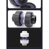 Flowcolour UPVC 25mm-32mm Gray Swing Check Valve Non-Return Flap Valve One Way Valve Fish Tank Connector Pipe Fittings