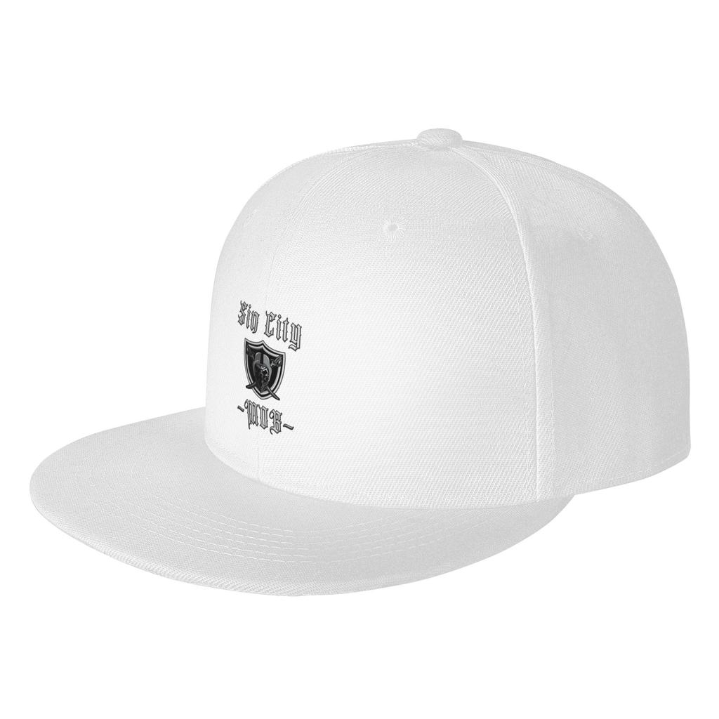 Fashion SIN CITY MOB B Flat Brim Sun Hat Makes The Face Look Smaller Visor Hat