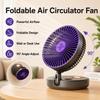 3 In 1 Multifunctional Portable Fan 5000mAh Rechargeable Wall Mounted Fan 90° Folding Fan 4 Gears With Night Light Desktop Fan