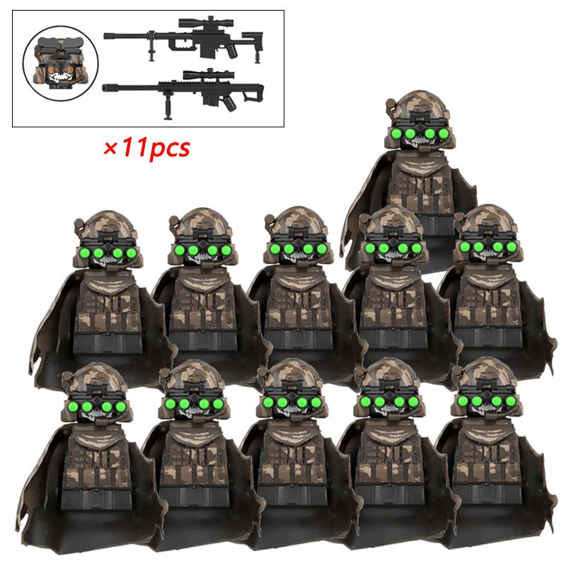 Military Figures Soldier Building Block SWAT Special Forces Assault Team Camouflage Troops Vehicle Bricks Toy