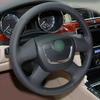 Hand-stitched Black Artificial Leather Steering Wheel Cover for Skoda Octavia 2009-2013 Citigo 2011-2012 Roomster Fabia