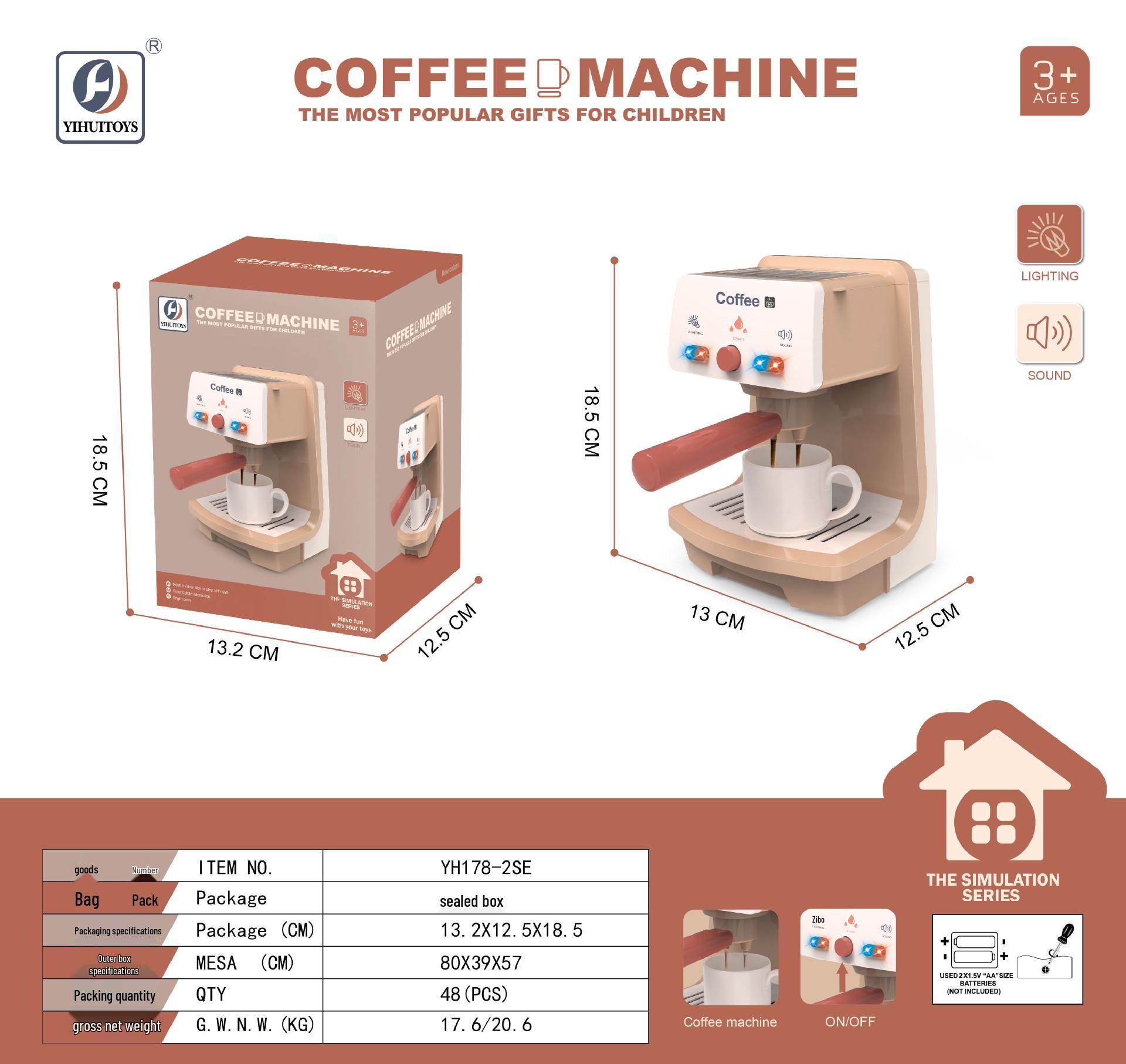 2024 Kids  Role-Play Coffee Machine Toy for Girls