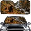 Talayituse Funny Family Dogs Print Windshield Sunshade for Car SUV Truck Foldable Uv Ray Reflector Front Window Sun Shade Visor Shield Cover