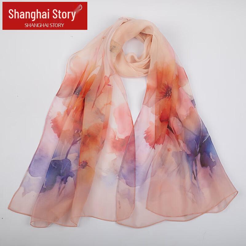 Shanghai Story 100% Maulbeerseide Schal Geschenkset für Damen