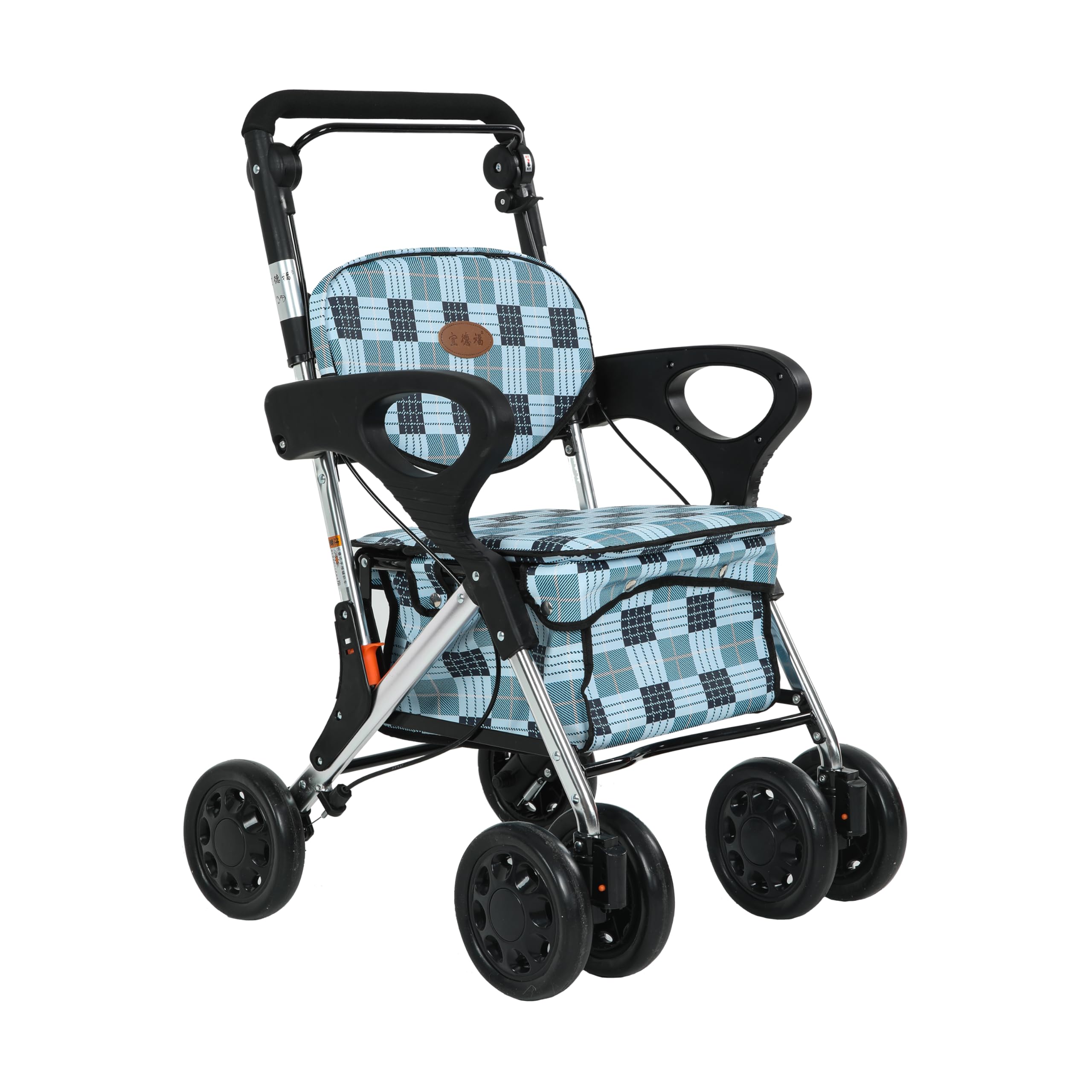 

Серебряная тачка с регулируемой высотой для покупок для пожилых людей, для ухода за пожилыми людьми, складная стильная тачка для покупок, легкая, алюминиевая, складная, тележка, люди, синий