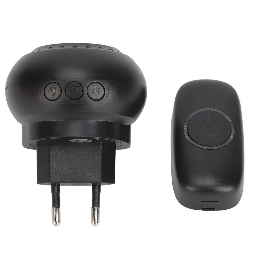 Wireless Doorbell Kit IP55 Waterproof Battery Operated 32 Melodies Cordless Caregiver Pager for