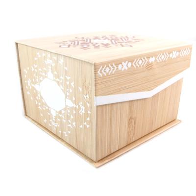 [P9413] - Μπεζ 'Boho' Κοσμηματοθήκη - 12. 5x12. 5x8. 7 εκ.
