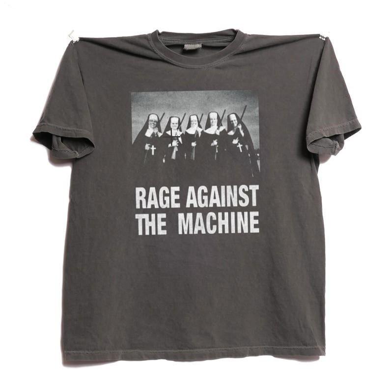 Rage Against The Machine Nuns with Guns vtg charcoal t-shirt QT7968 Unisex T-Shirt XXL