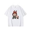 Summer Round Neck Labubu Pattern Printed Top Fashionable Casual Pure Cotton Short Sleeved Women's T-shirts