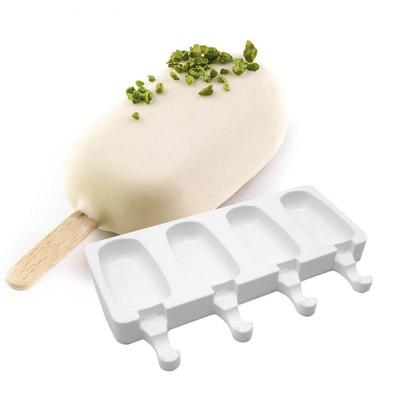 4 Cavities Ice Cream Mould DIY Baking Supplies Silicone Dessert Chocolate Cake Mould Non-Stick