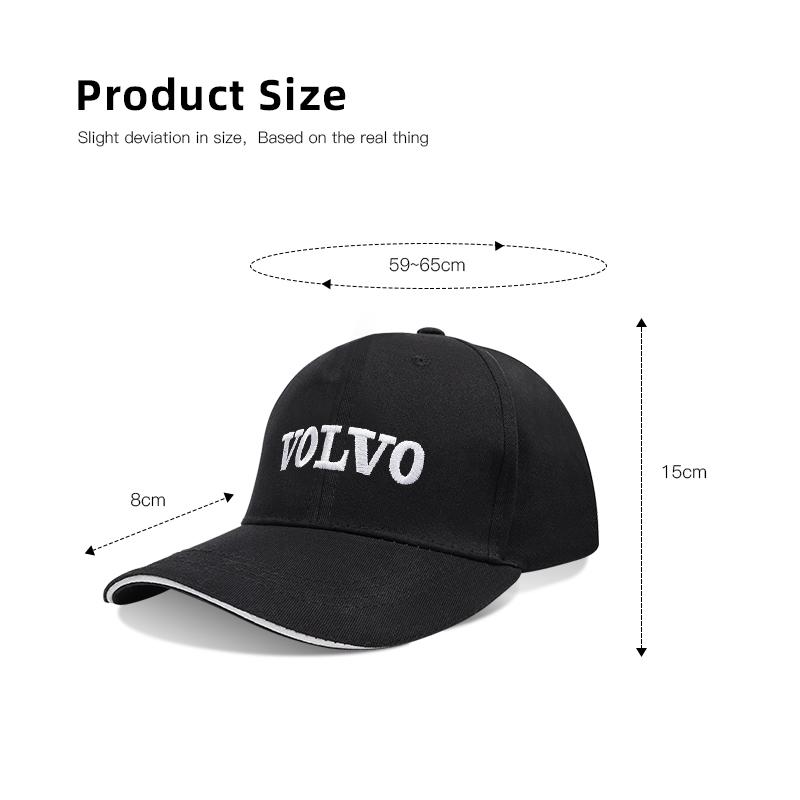 Embroidered Volvo Badge Baseball Cap Car Sun Visor Sticker For Volvo ES90 EC40 EX40 EM90 XC90 V90 V60 XC60 V40 S80 S60 S90 C40