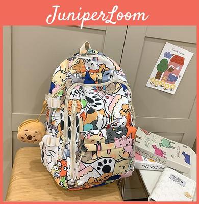 Süßer Katzen- und Hundedruck Kinder Schulrucksack Mit Geräumigem Design Und Atmungsaktiven Trägern Für Schüler