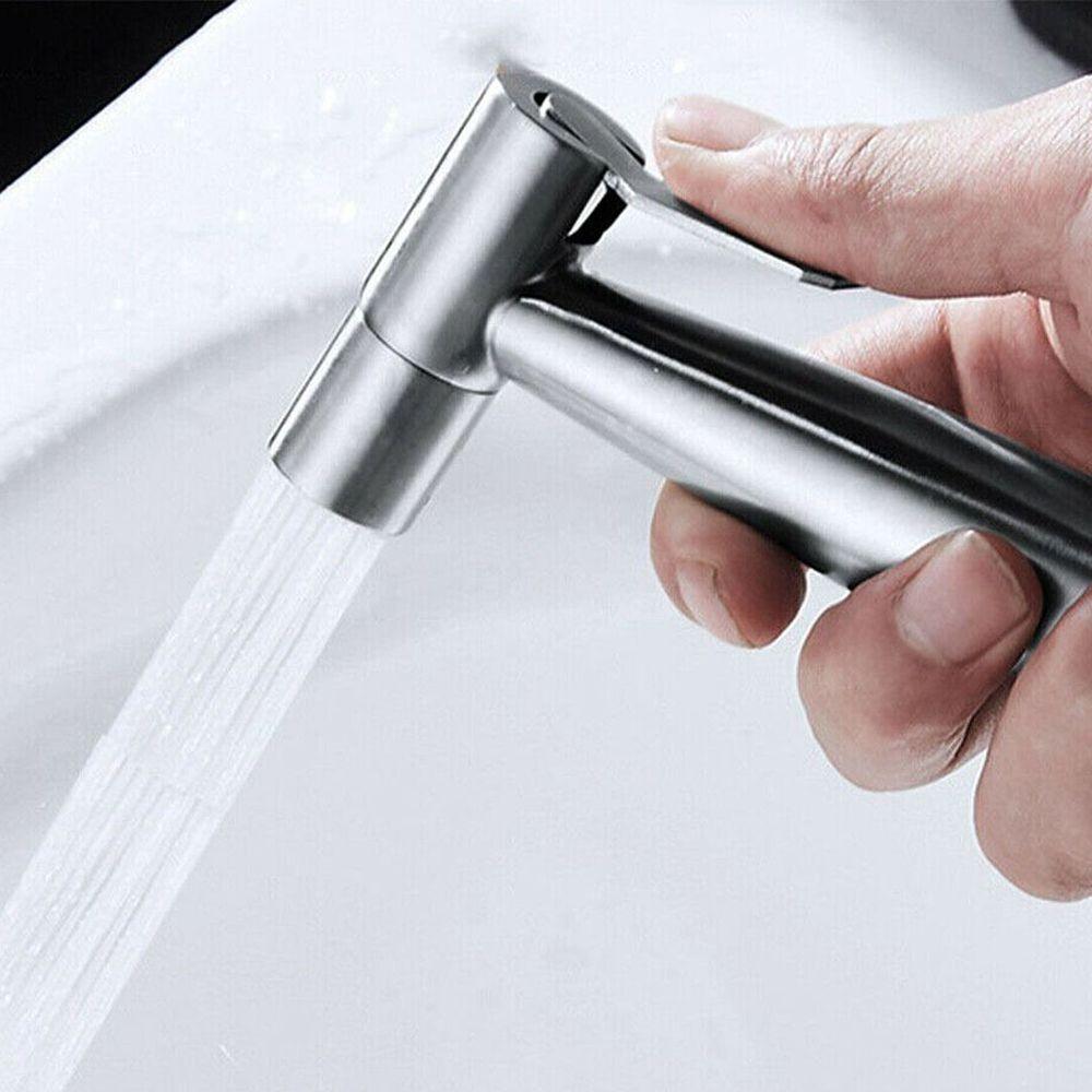 Bidet Douchette Manuel Acier Inoxydable Interface G1/2 Douchette Haute Pression Robinet Bidet Manuel Accessoires de Toilette Salle de Bain