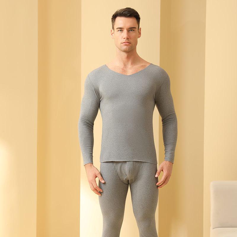 Men's & Women's Seamless Fleece-Lined Thermal Underwear Set for Autumn & Winter
