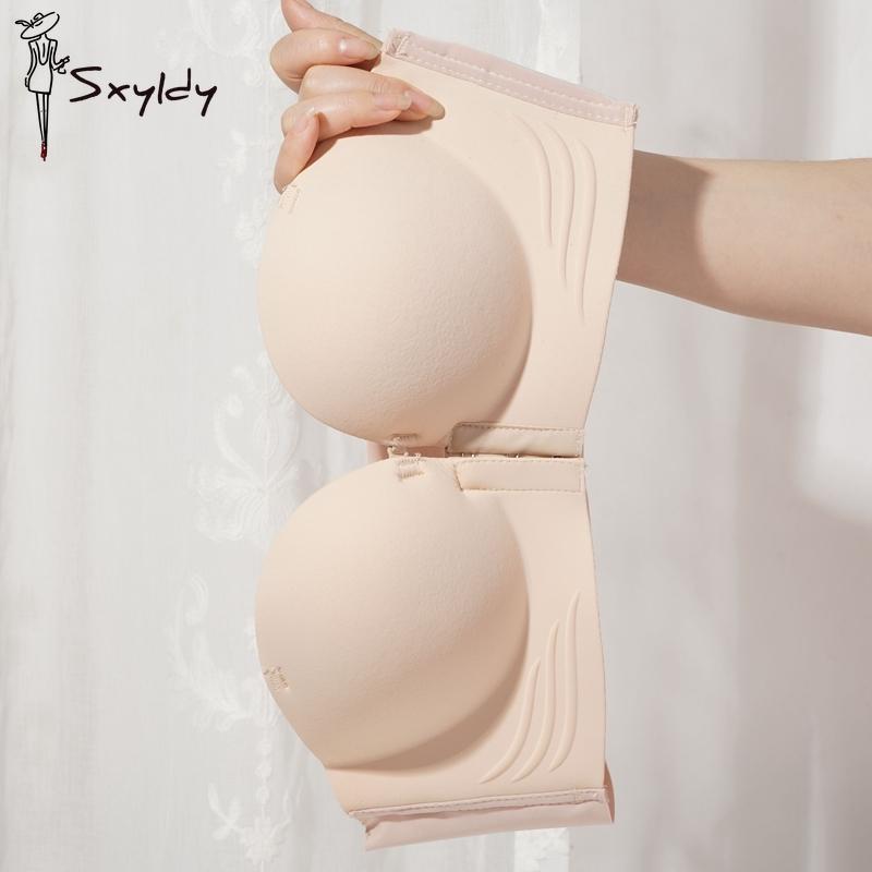 Front-closed Seamless Bra for Women Round Cup Non-Slip Push-up Bra Tube-top Manga Boobs Multi-way Wear