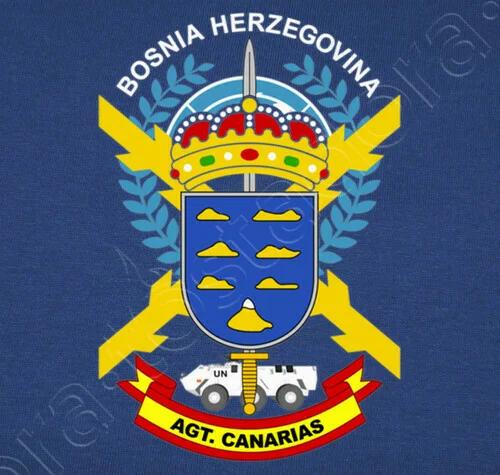 Bosnien Herzegowina Agt Kanaren UN Spanische Armee T-Shirt 100% Baumwolle Rundhals Sommer Kurzarm Freizeit Herren T-Shirt Größe S3XL