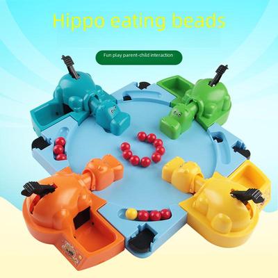 Juego de Comer Hipopótamos Cruzados con Cuentas: Juguete Educativo para Niños de Ojo Rápido