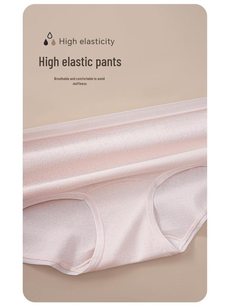 10A Seamless Women's Pure Cotton Antibacterial Plus Size Briefs with Extended Crotch & Breathable Design