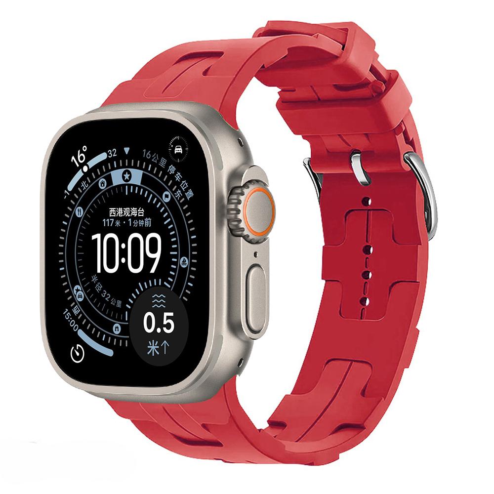 

Silicone Strap for Apple Watch Ultra 3 2 49mm Series 11 10 46mm 42mm Sport Wristband iWatch 9 8 7 6 5/SE 3 2 44mm 40mm 45mm 41mm 38mm 40mm 41mm червоний