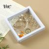 Jewelry Box Necklace Display 3Pcs Clear Set PE Film Unbreakable Multifunctional Storage Boxes for Bracelet Ring 3D Floating Effect