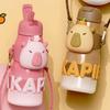 640/600/550ML Large Capacity Vacuum Flasks Capybara Thermal Mug Water Bottle  for Boys and Girls