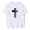 Camiseta de Manga Corta para Hombre de Verano con Estampado de Letra Cruzada Cuello Redondo Moderna Casual Hip-hop Camiseta Top para Hombre