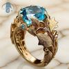 Women Fashion Wave Open Ring Adjustable Cubic Zirconia Rhinestone Party Jewelry Creative Unique Handmade Gift Idea For Her Daily
