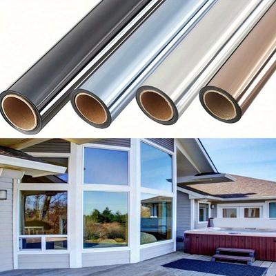 Reflecterende Privacy Raamfolie: Eenrichtingsspiegel, UV- & warmtecontrole, zelfklevend, waterdicht - Ideaal voor kantoor & hotel