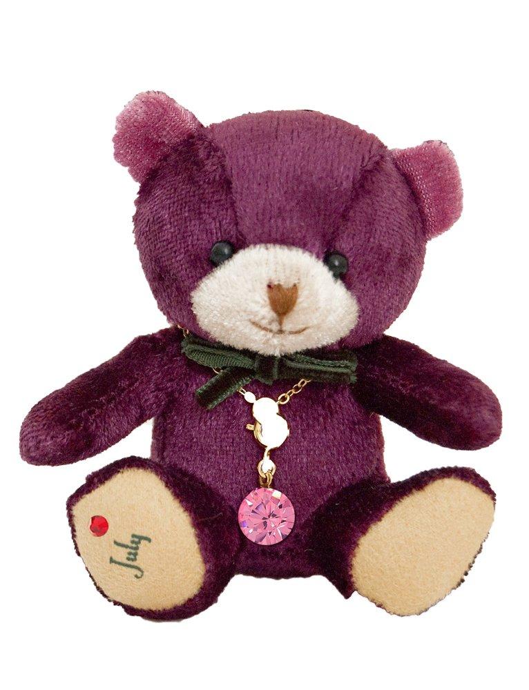 Mini Teddy Bear with Shining Birthstone Mini Bear Angel Crystal [Petit Lou] Crystal, (July)