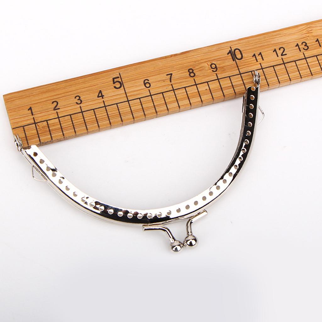 8.5/10.5/12.5/15cm Double Bead Metal Frame Coin Purse Kiss Clasp For Wallet Handle Clutch DIY Bag Frame Clasp Lock Clip