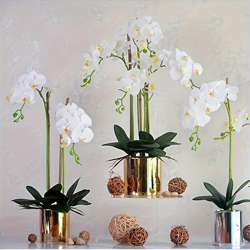 1PC of Retro White Orchid Artificial Butterfly Orchid, Long Stem, Ideal for Home and Kitchen Decoration, Desktop Display, Butterfly Orchid Decoration.