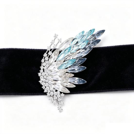 Schmetterling Brosche Bunte Diamanten Dekor Langlebige Legierung Funkelnde Flügel Vielseitiger Revers Anstecker für Anzüge Mäntel Kleider Taschen