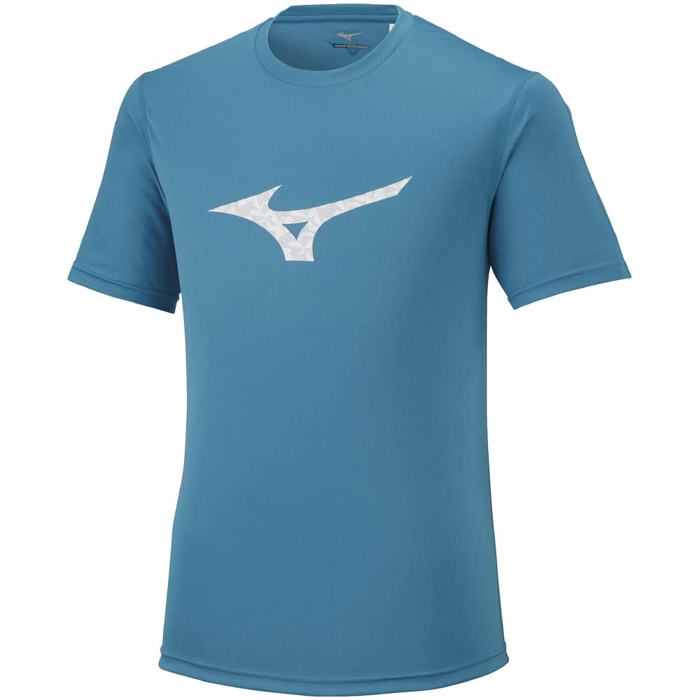 

Mizuno Dry Deodorant Running Algiers Size S and Men s T-Shirt, Blue, (J2MA2040), Moisture-Wicking, Quick-Drying, Odor-Detergent